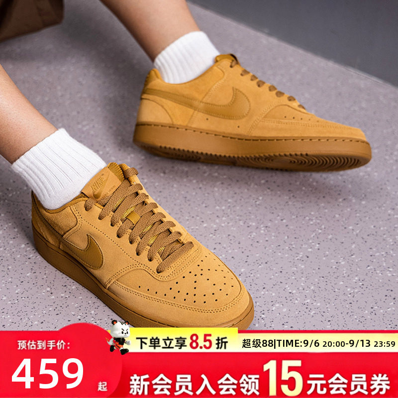耐克男鞋休闲鞋运动鞋2026秋季翻毛皮板鞋透气舒适经典复古低帮鞋