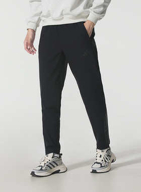 阿迪达斯新款加绒长裤男冬季保暖运动裤梭织休闲裤KA1301