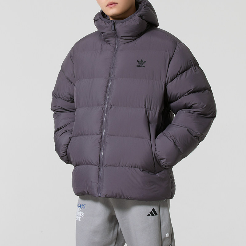 adidas阿迪达斯三叶草衣排骨服男女2025冬季新款加厚保暖防寒棉服