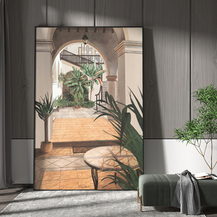 轻奢风格玄关装饰画 可客制化现代简约壁画 客厅背景墙挂画