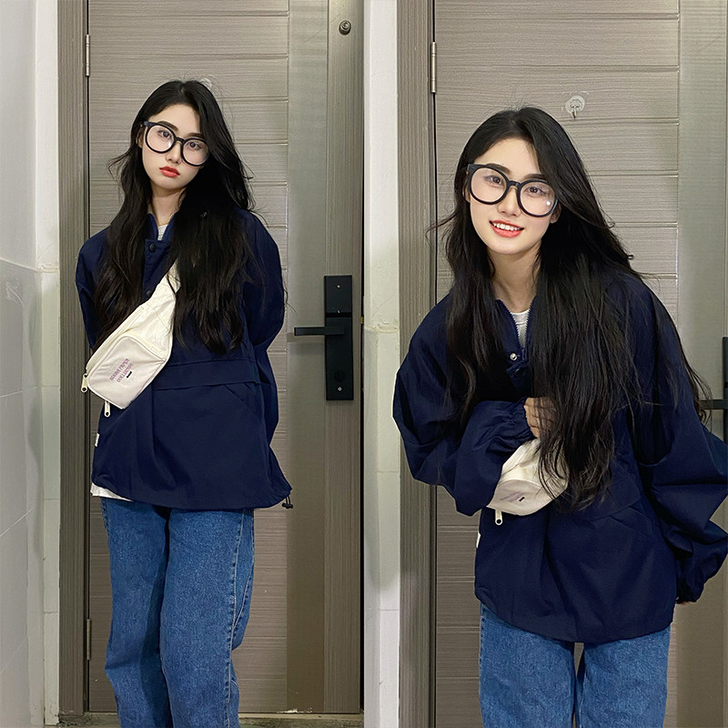 【清仓】日系机能冲锋衣外套女秋季工装登山夹克连帽户外进藏上衣