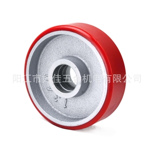 源头工厂直供1340双轴承厚铁芯聚氨酯PU脚轮