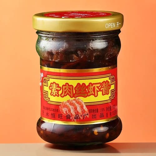 素肉丝虾酱山东临沂特产即食虾酱下饭拌饭拌面酱香辣开胃炒菜蘸酱