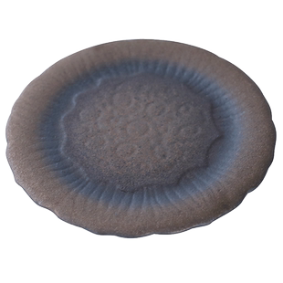 粗陶中式杯垫瓦片杯垫古早烧手工复古陶瓷茶杯托隔热垫功夫茶具道