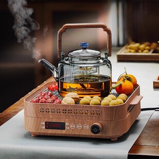 2025新款煮茶器电陶炉家用室内玻璃煮茶壶电陶炉围炉煮茶器套装