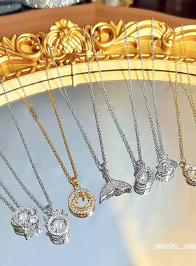 韩版新款轻奢钛钢项链女百搭时尚饰品小众设计感锁骨链颈链精致