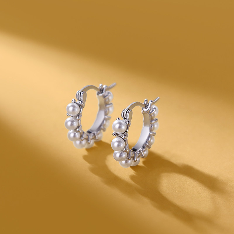 925银耳环女满镶珠珠设计精致时尚法式气质高级感养耳洞典雅经典,饰品/流行首饰/时尚饰品新,耳环,淘宝优惠券,粉丝福利购,淘宝优惠卷