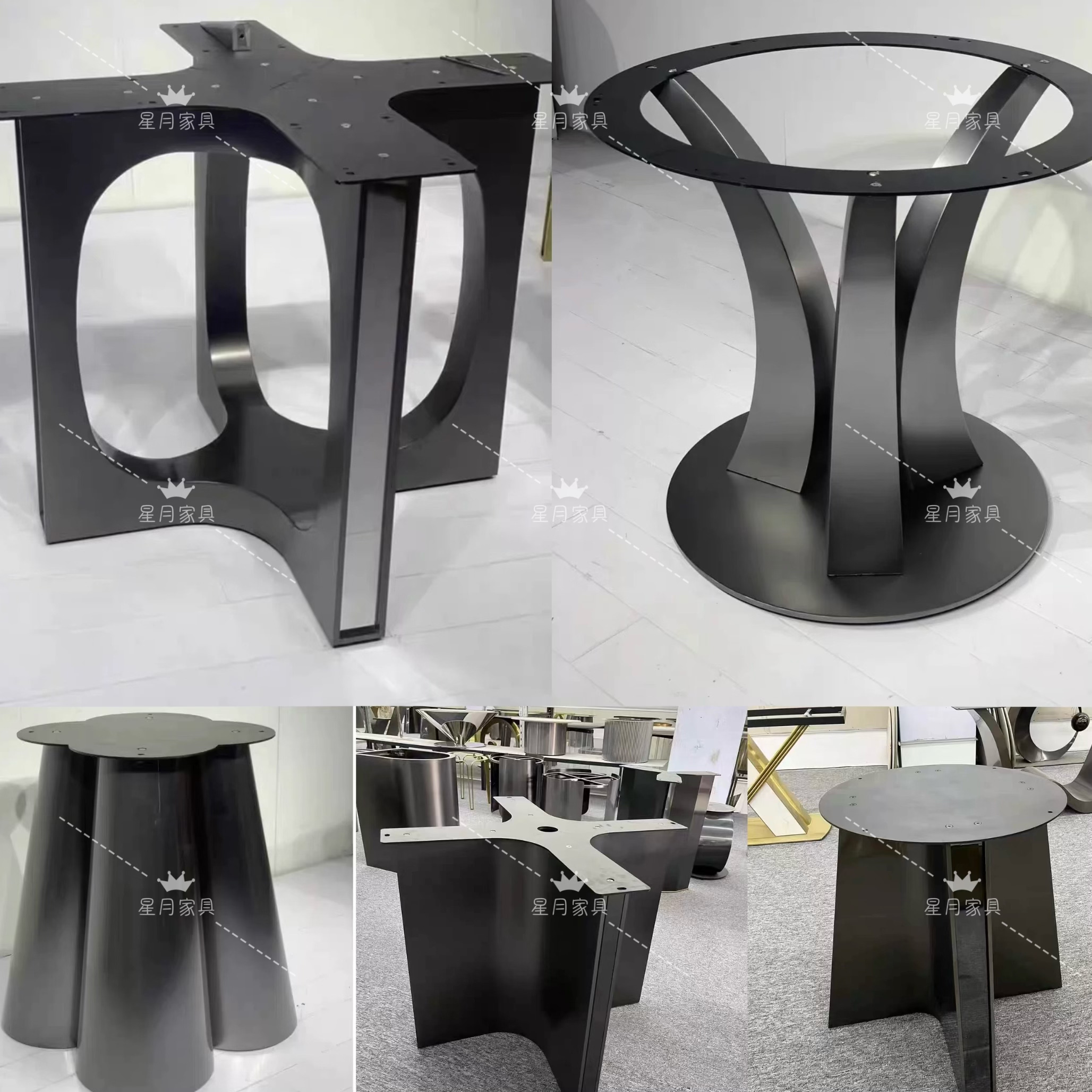 意式轻奢大理石圆桌腿奢石餐桌脚岩板餐桌支架大尺寸不锈钢餐台脚,商业/办公家具,台脚台架/家具支架,淘宝优惠券,粉丝福利购,淘宝优惠卷