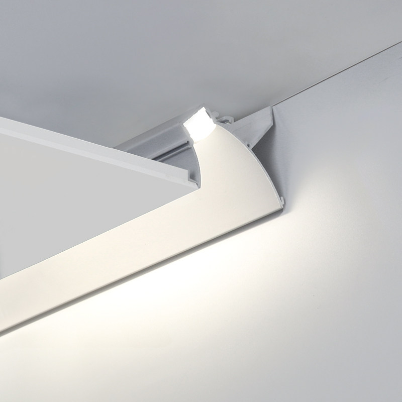 无边框led线性反光槽卧室客厅灯带线条灯无主灯走廊过道回光灯槽