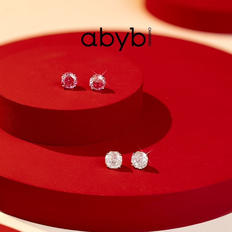 abyb玫瑰耳钉气质轻奢送女友礼物
