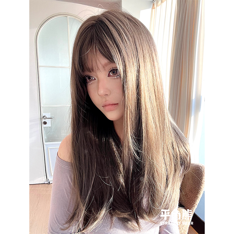 修脸氛围感长直发jk头套