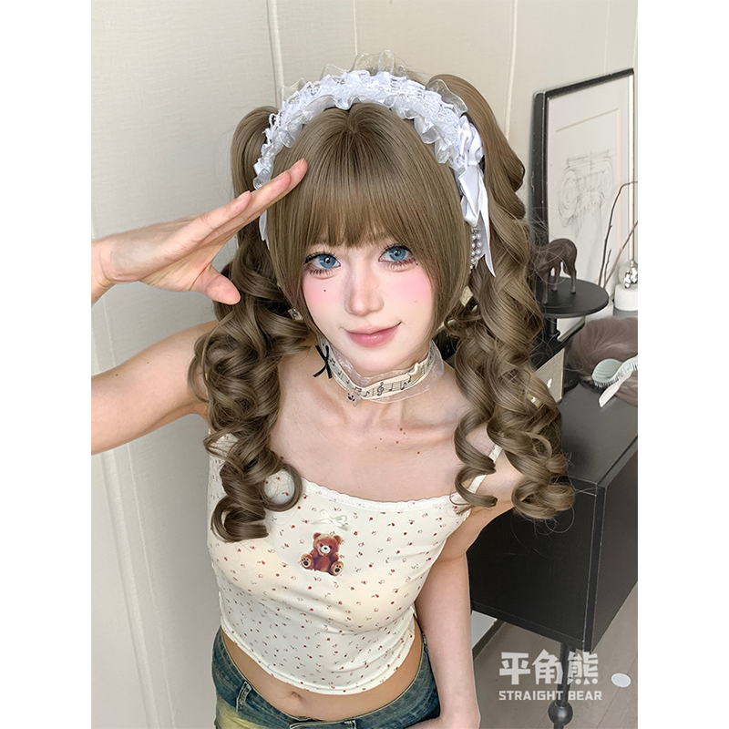 法式doll古感抓夹双马尾头套