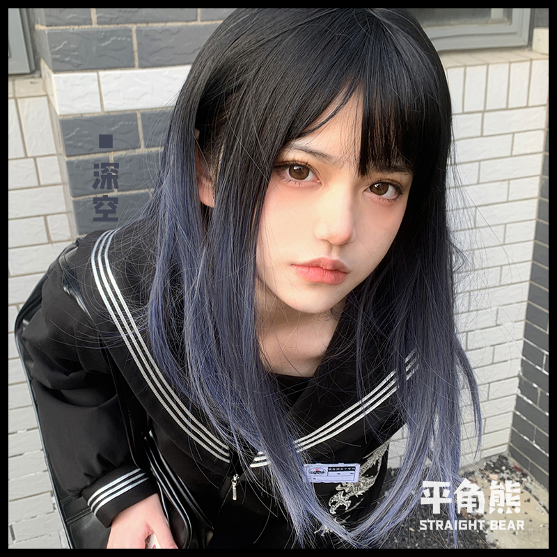平角假发日常lolita渐变日系甜酷