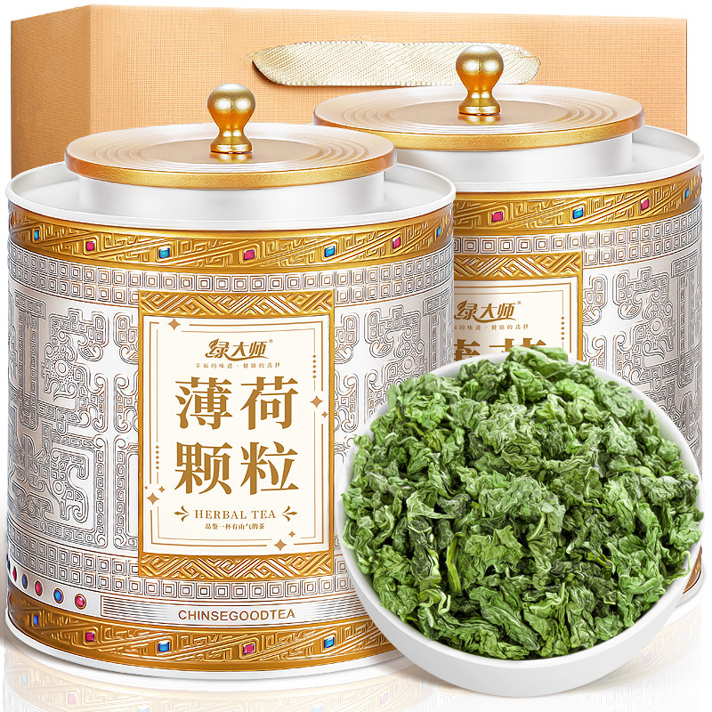 绿大师 薄荷叶 清新茶颗粒新鲜薄荷干泡水喝的花茶清凉冷泡茶罐装