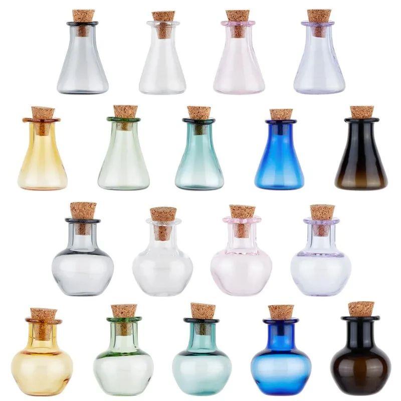 7/9pcs Colored Tiny Spell Jars 2 Sets Mini Glass Bottles