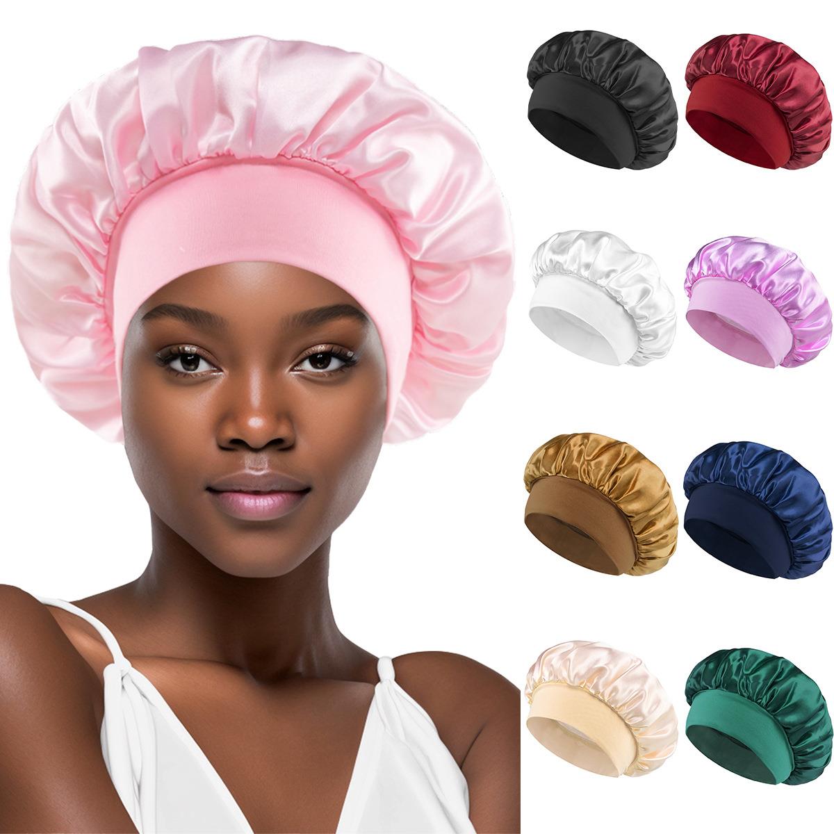Bonnet for Sleeping Soft Elastic Band Sleep Cap Hair Wrap