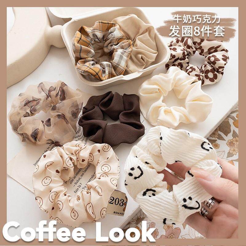 3/5/Pcs Silk Scrunchies Print Leopard Scrunchie Set Elastic