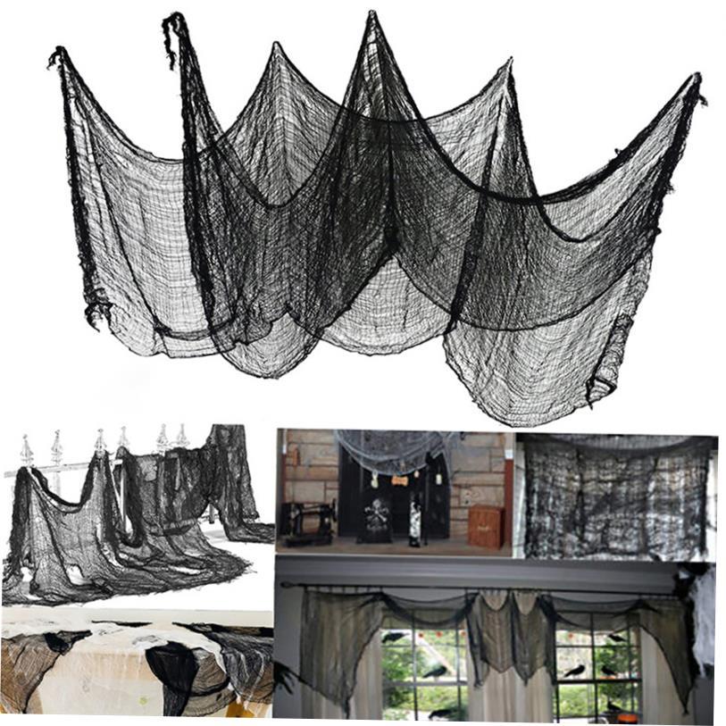 HOT SALES!!! Black Halloween Creepy Gauze Large Grid Yarn