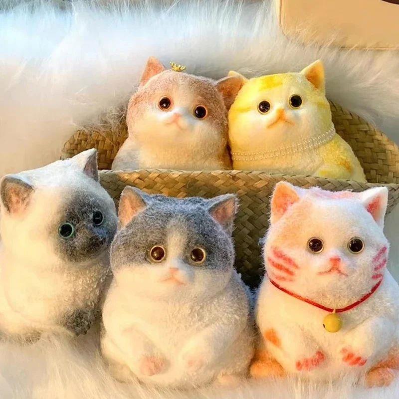 Cute Big Cat Taba Squishy Silicone Fuzzy Super Big Plush Cat