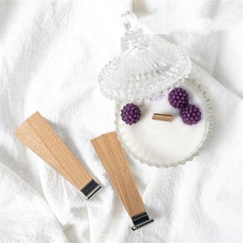 20PCS Natural Wood Wax Wick DIY Candle Material Soy Wax Arom