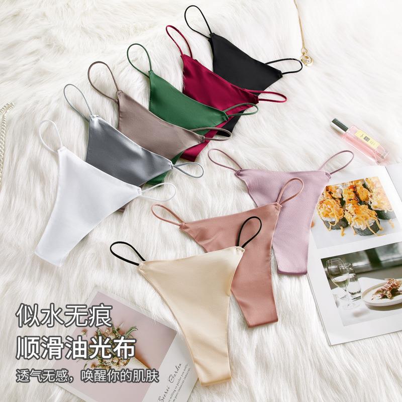 Women Cotton G-String Thong Panties Strings Underwear 内裤
