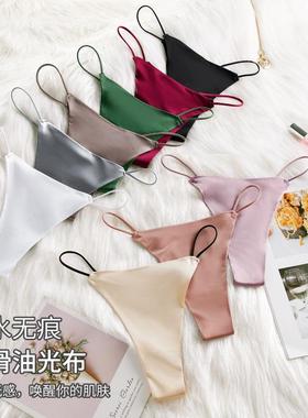 Women Cotton G-String Thong Panties Strings Underwear 内裤