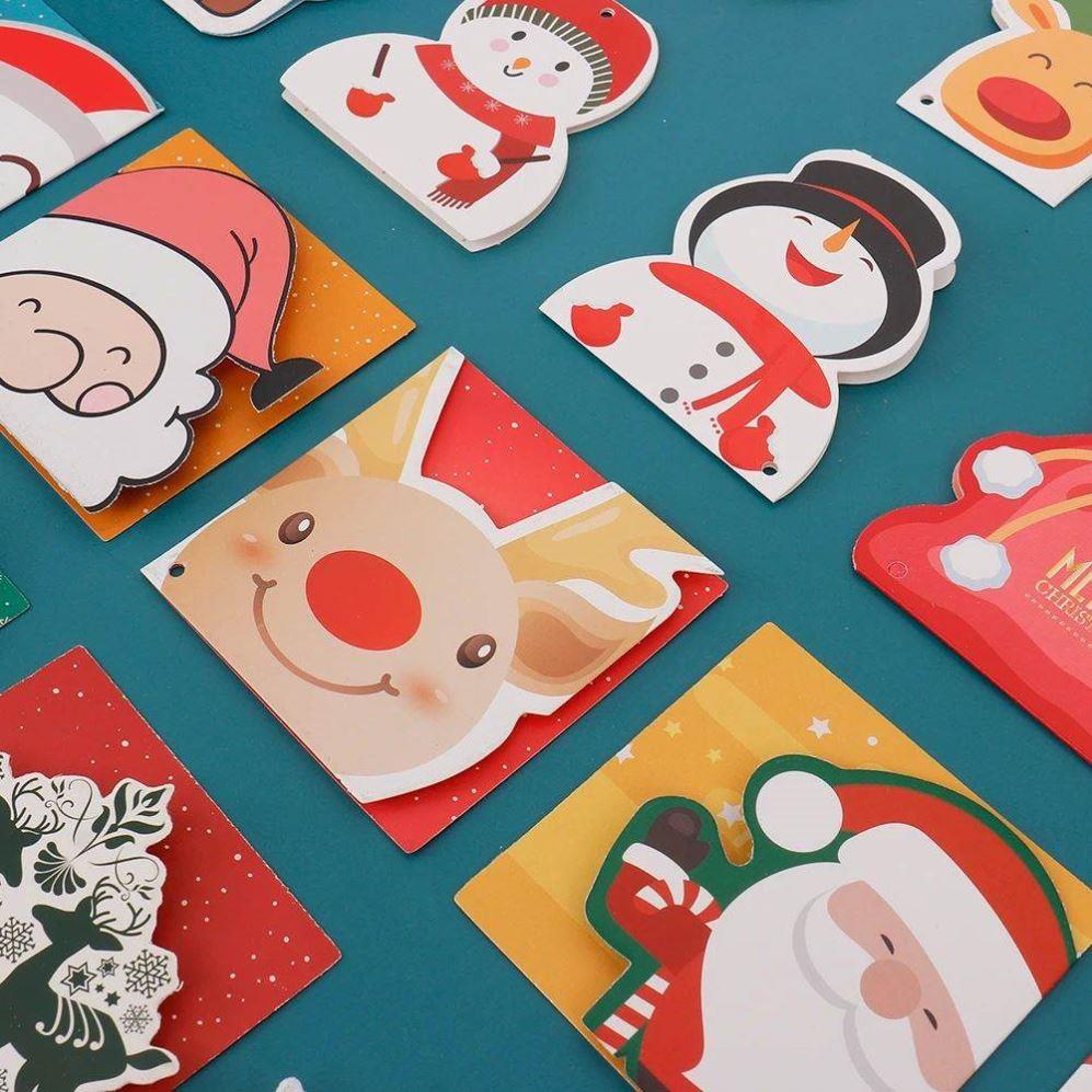 Christmas Blessing Greeting Cards Envelope 20/24 Pcs/Lot Chr