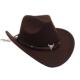 Cowboy Fedora Jazz Western Hat 男女毛呢西部牛仔礼帽爵士帽