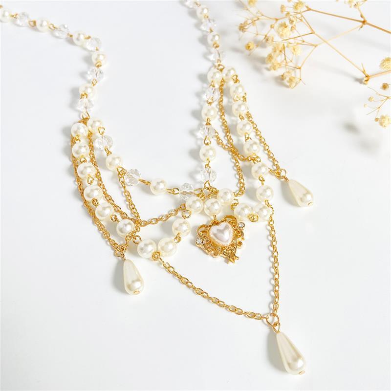 spicy girl pearl tassel love cross butterfly necklace women