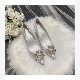 Wedding Shoes White High Heel Women Party Evening Heels Pump