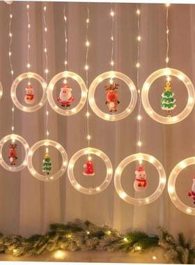 Christmas LED Santa Claus Snowman Tree Curtain String Light1