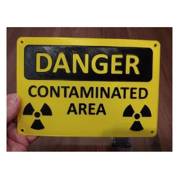 Danger Contaminated Area Nuclear Radiation Sign / Danger -