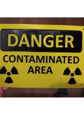 Danger Contaminated Area Nuclear Radiation Sign / Danger -