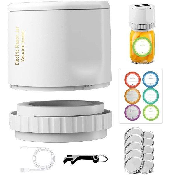 Jar Vacuum Sealer 10Jar Lids Electric Jar Vacuum Sealer Kit