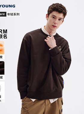 Navigare意大利小帆船宽松圆领卫衣男25秋季新款休闲套头打底衫