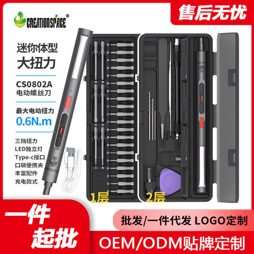 厂家直销CS0802A电钻充电螺丝刀套装迷你电动工具锂电