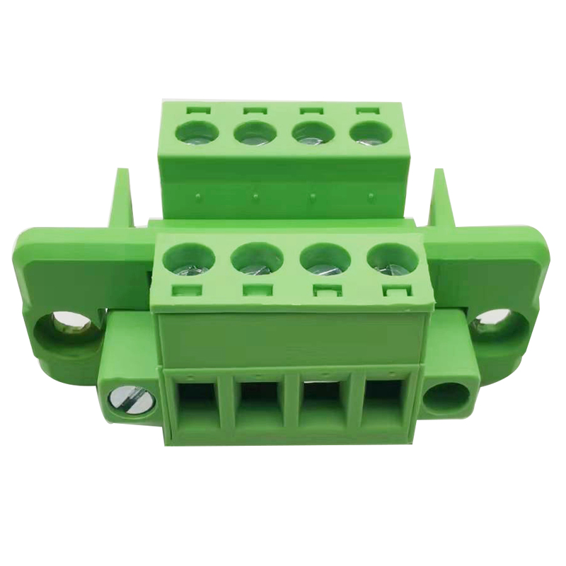 穿墙式接线端子穿板接头快插拔式免焊接2EDGWC5.08-3P5固定面板座