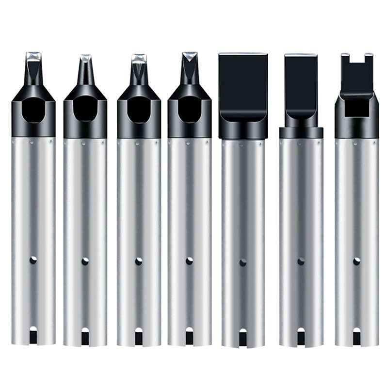 全半自动焊锡机烙铁头金属塑料手柄焊接焊线一字马蹄平头小型焊嘴