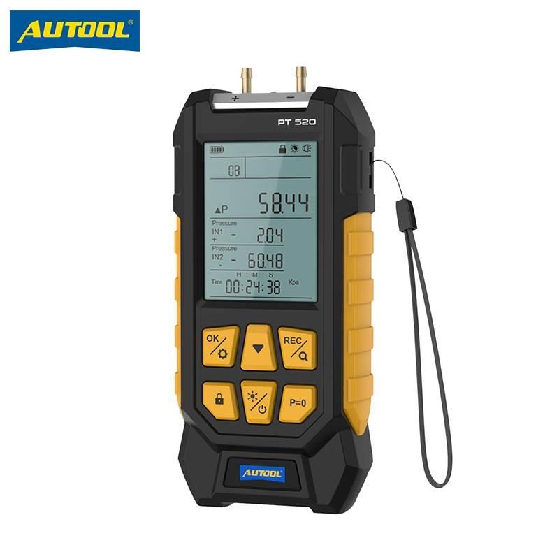 AUTOOL PT520汽修负压表数字差压计真空压力表精度汽车压差表*
