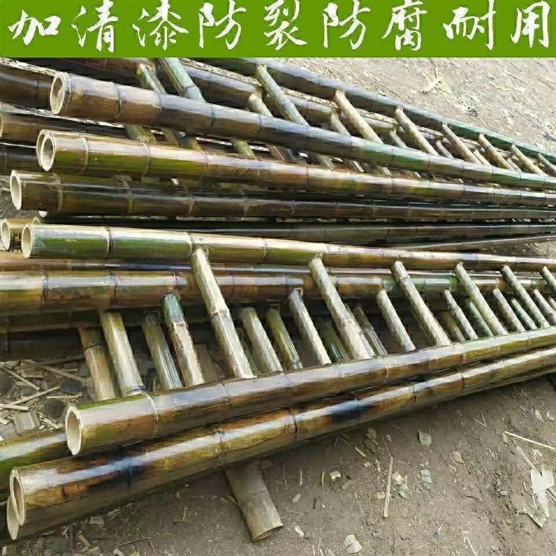 竹梯子家用阁楼攀爬梯工程专用直梯幼儿园演出道具四米五米六米