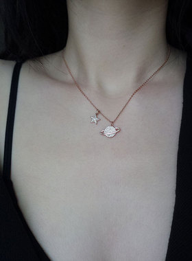 梦幻星球项链纯银女星星