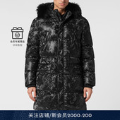 PHILIPP 连帽羽绒服 中长款 PLEIN 男士