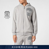 PHILIPP 外套 Skull拉链连帽卫衣开衫 PLEIN 男士
