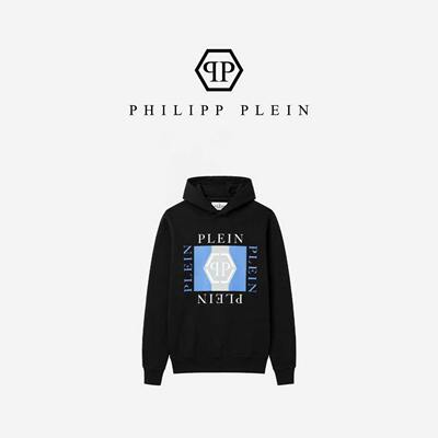 PHILIPP PLEIN 2026年男士连帽卫衣PP字母印花宽松休闲套头上衣