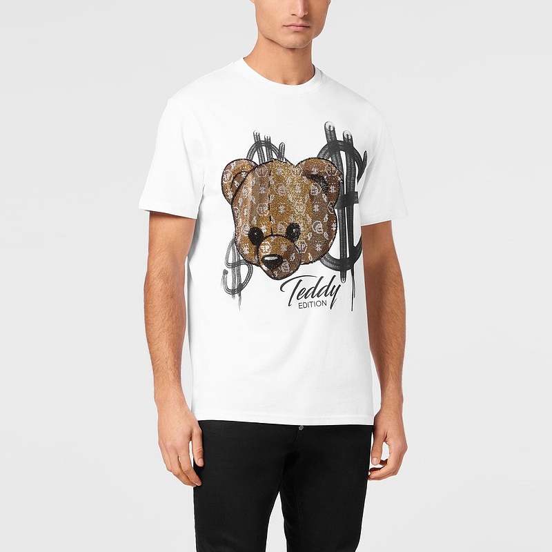 PHILIPP PLEIN 男士TEDDY BEAR圆领短袖T恤