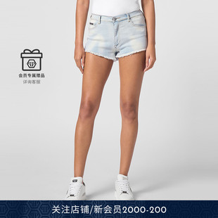 PLEIN 热裤 女士短款 牛仔短裤 牛仔裤 PHILIPP