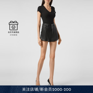 休闲高腰皮革短裤 女士时尚 PLEIN PHILIPP