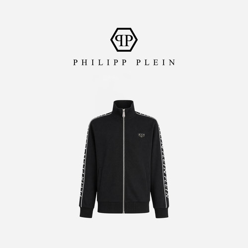 PHILIPP PLEIN 男士休闲立领拉链开衫外套秋季运动夹克上衣