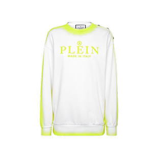 PHILIPP PLEIN 女士PLEIN荧光拼色圆领卫衣
