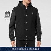 男士 PHILIPP PLEIN 飞行员拼接连帽夹克外套秋冬